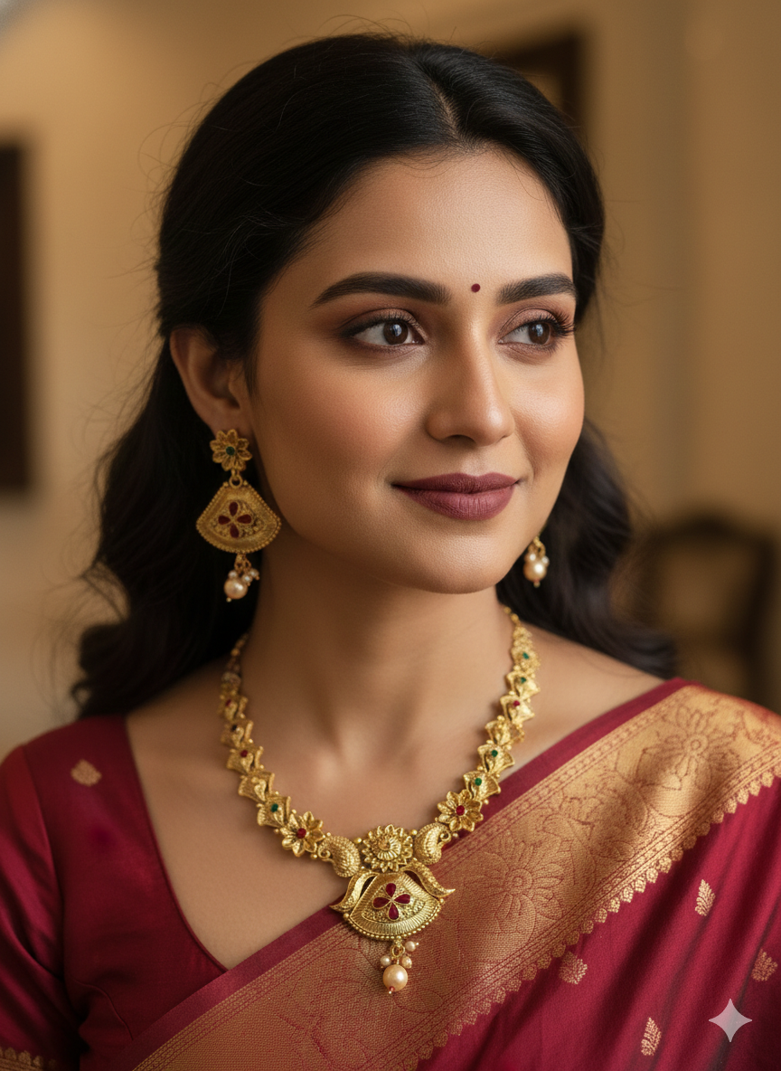 Necklace Set Gold Plated Traditional
