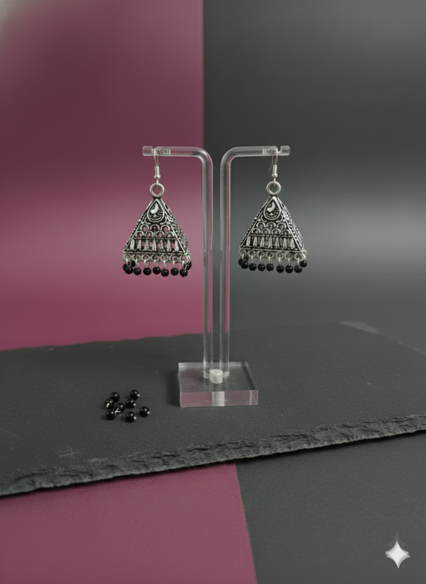 Premium oxidized silver finish Earrings