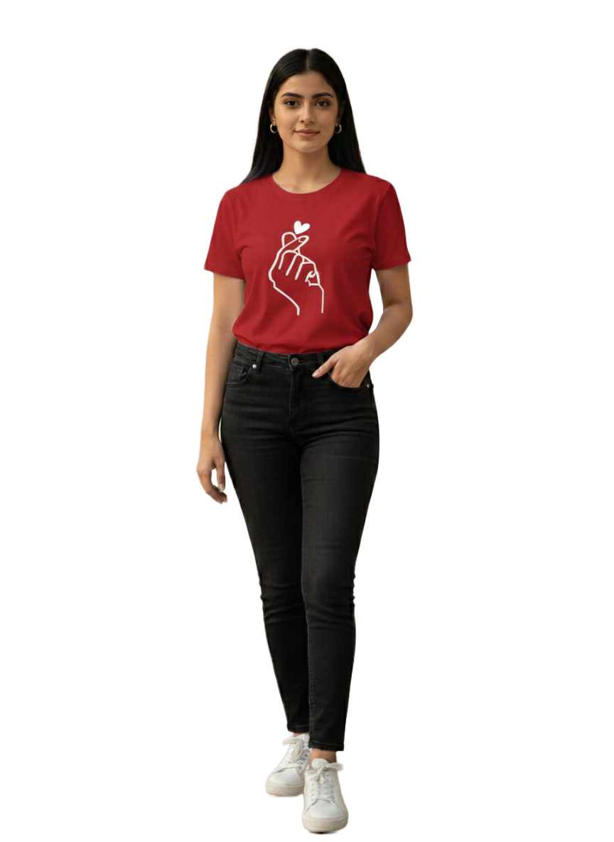 Women Conversational Printed Round Neck Cotton Relaxed Fit XL T-shirt
